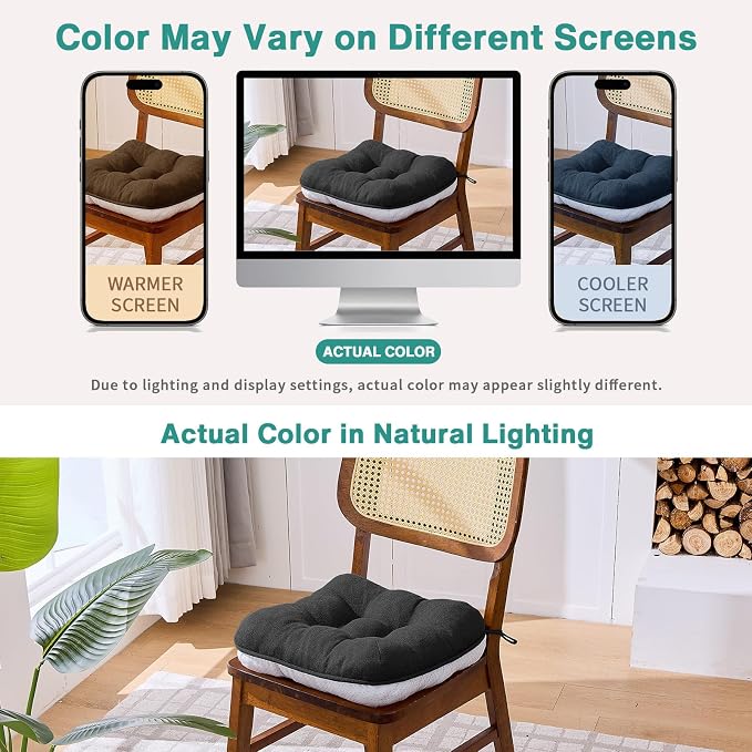 BETU Chair Cushions for Dining Chairs, 3.5" Thick Kitchen Table Chair Pads - Image 6