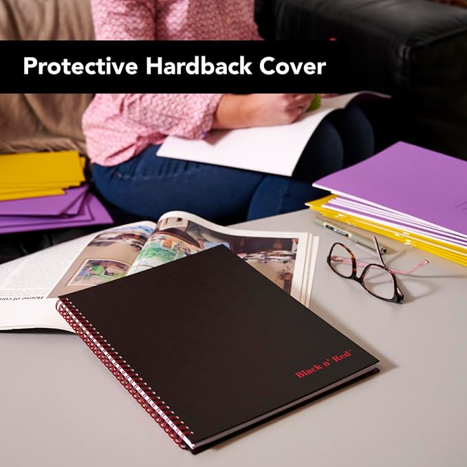 Black n' Red Notebook, Business Journal, 70 Sheets, Optik Paper, Scribzee App - Image 5