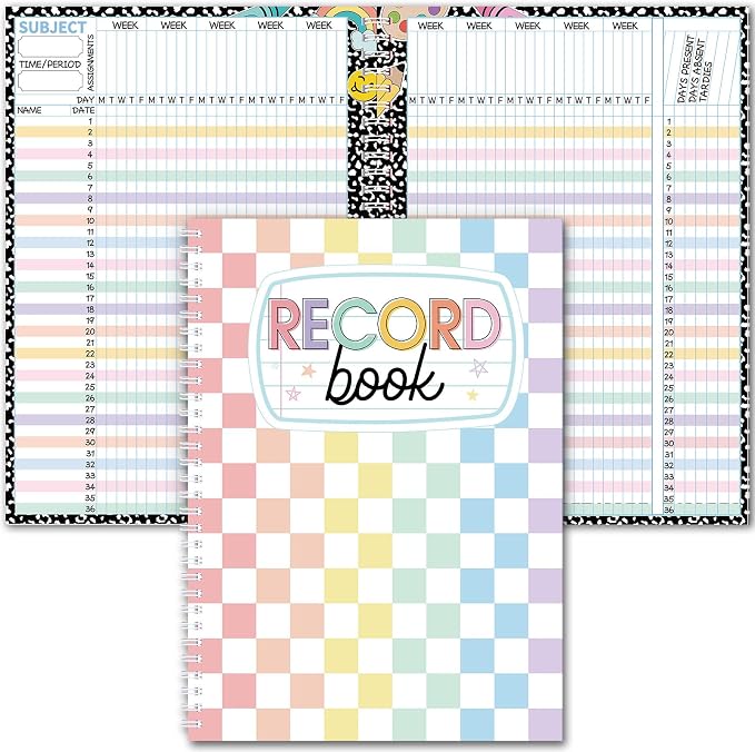 Fuyoooo Teacher Record Book 2026-2027 Teacher Grade Books Spiral Bound Record by Liraitoya