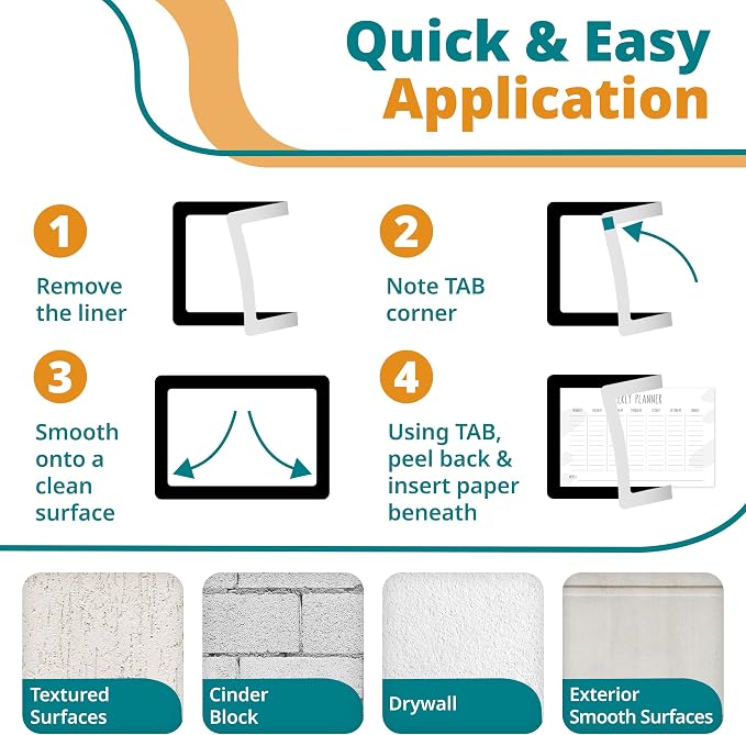 8.5 x 11 Adhesive Wall Frames - Image 8