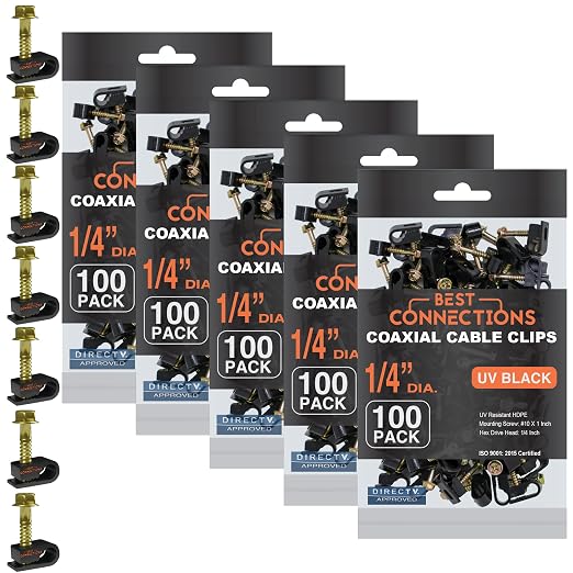 Best Connections Coaxial Cable Clips by BESTCONNECTIONS