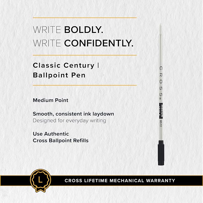 Cross Classic Century Slate Gray Engraved Diamond Pattern Ballpoint Pen - Image 6