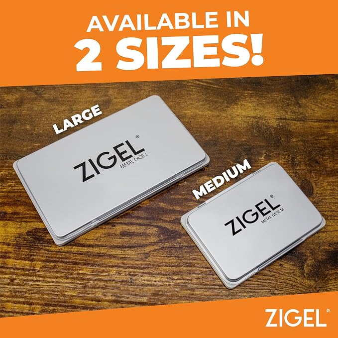2 Pack Metal Case Stamp Pad Large Size, Dark Yellow Color - Image 4