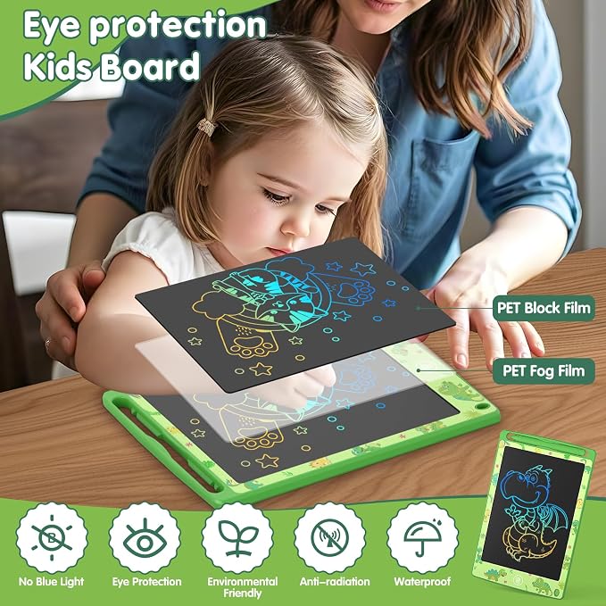 LCD Writing Tablet for Kids, 8.5 Inch, Dinosaur | Colorful Doodle Board - Image 4