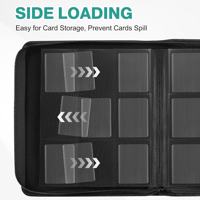 Toploader Binder, Holds 360 Toploaders, 100 Toploaders INCLUDED, 9-Pocket PU - Image 7