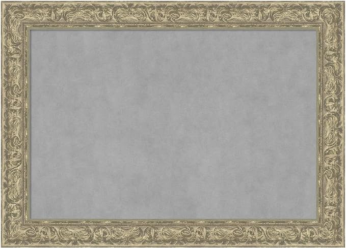 Amanti Art Silver Framed Magnetic Board 31x43 Large Vision Board by AmantiArt