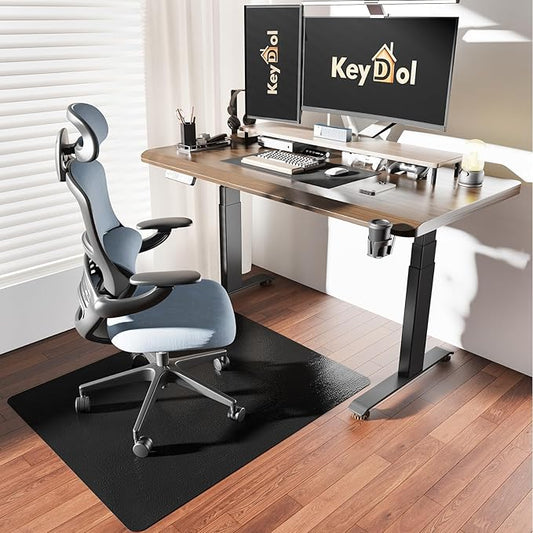 40"x 50" Office Chair Mat for Hardwood, Vinyl Computer Floor Mat, Anti-Slip by FeelLifeEnjoyLifelmmerseYourselfInLife