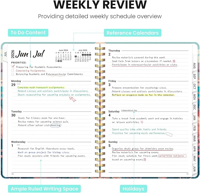 Planner 2026-2027, Monthly and Weekly Academic Planner July 2026 - Image 3