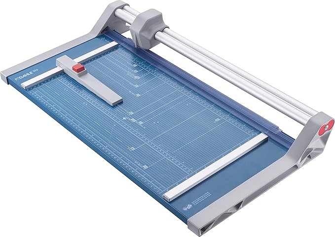 Dahle 552 Professional Rotary Trimmer, 20" Cut Length, 20 Sheet Capacity, Self-Sharpening, Dual Guide Bar, Automatic Clamp, German Engineered Paper Cutter-DeskLoop Office