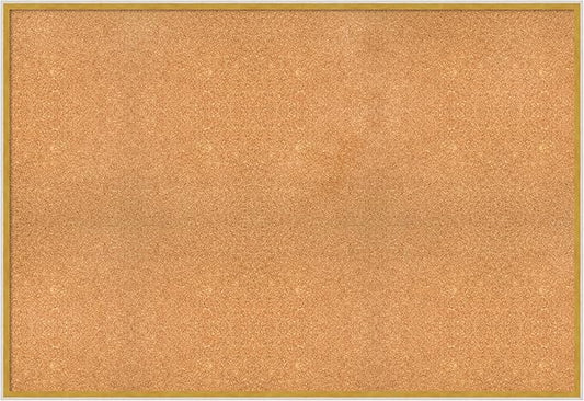 Amanti Art Natural Cork Board for Wall, 35x51 Vision Board with White Frame, Oversize Corkboard Office Decor for Home Organization, Modern Corkboard Pinboard to Display Items for Home Organization in-DeskLoop Office
