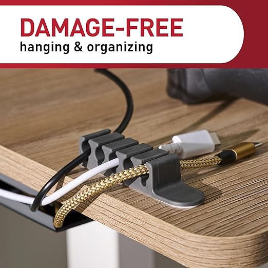 Command 5-Cord Clip Organizer, 4 Clips and 8 Medium Strips, 1 Clip Holds up to - Image 5