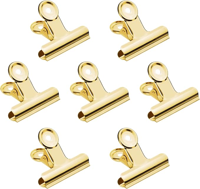 20 Pack 2 Inch Polished Steel Clips, Metal Bulldog Binder Clips, Large Hinge by HomeImpel