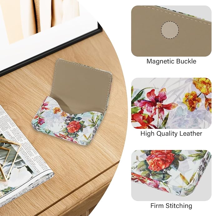 Business Card Holder，PU Leather Business Card Case Color Printing Pattern Card - Image 2