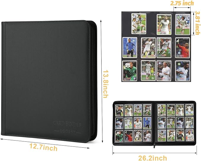 12-Pocket Business Card Binder holds 720 Cards, Premium Diamond Texture PU - Image 2