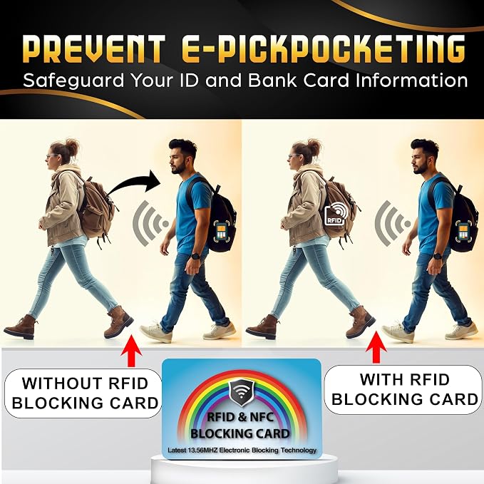 SaiTech IT 10 Pack RFID Blocking Cards Protect Your Entire Wallet, and Cards - Image 3