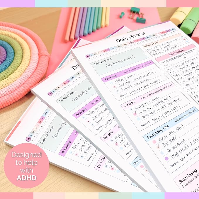 ADHD Daily Planner Notepad for Neurodivergent Adults - Image 6