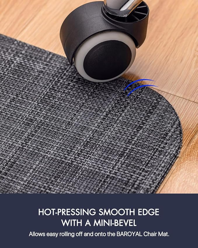 BARoyal Office Chair Mat for Hardwood Floor Under Desk Computer Rolling Chair - Image 5