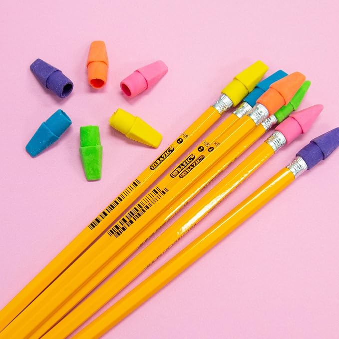BAZIC Products Pencil-Top Eraser Caps, neon pencil-top eraser caps, non-abrasive - Image 7