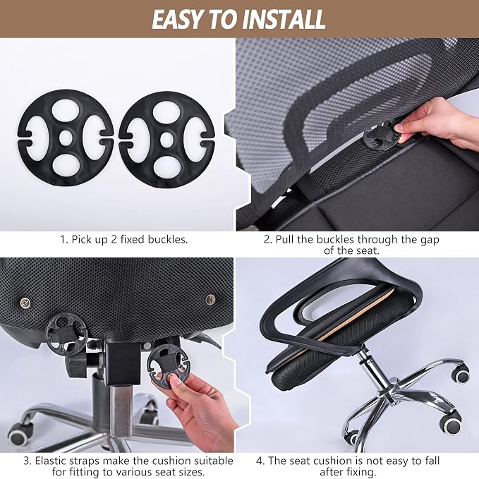 MYFAMIREA Car Seat Cushion Pad 1.2" Thick Comfort Seat Protector - Image 5