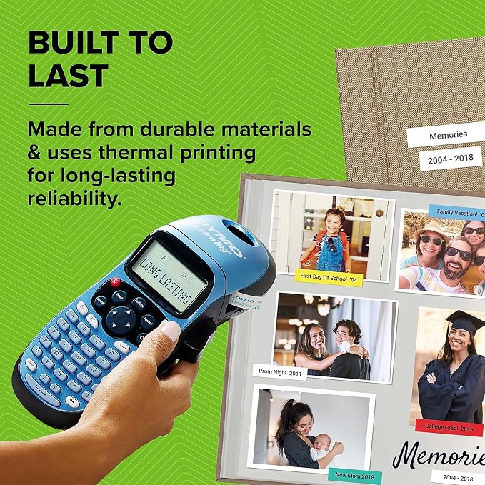 DYMO LetraTag 100H Silver Handheld Label Maker & LT Label Tapes, Thermal - Image 5