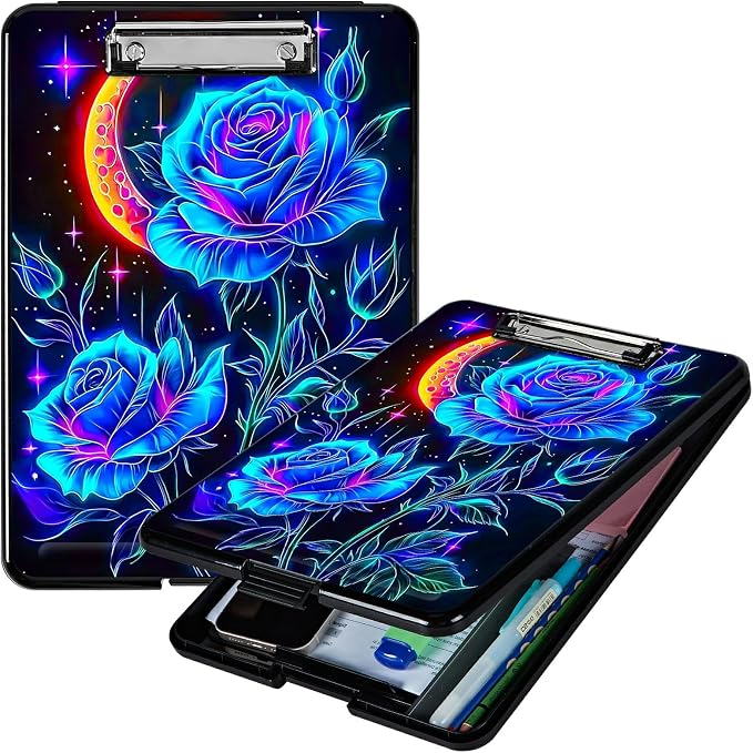 Blue Rose Moon A4 Clipboard by Unknown