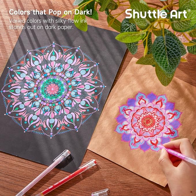 Shuttle Art Colored Pens, 24 Pink & Purple Tone Colors Cute Journal Pens 0.6mm - Image 5