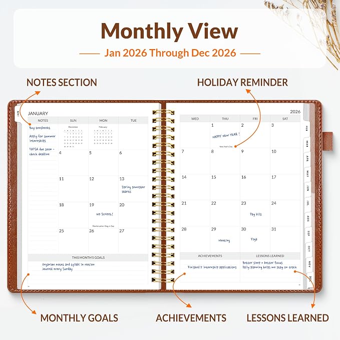 SUNEE 2026 Planner 8.5" x 11" – Dated Productivity Planner - Image 4