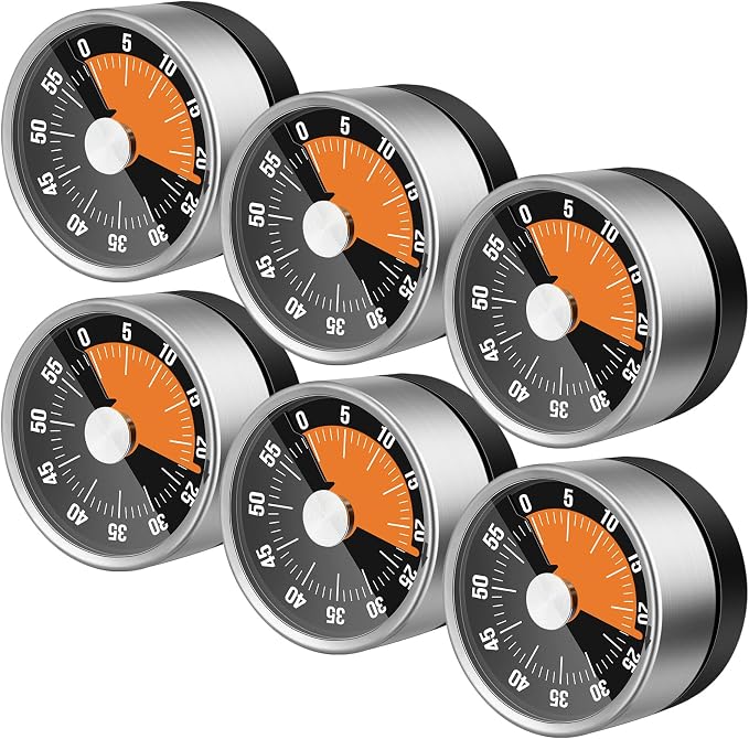 6 Pcs 60 Minute Visual Kitchen Timer Small Classroom Timers by Relaxweex