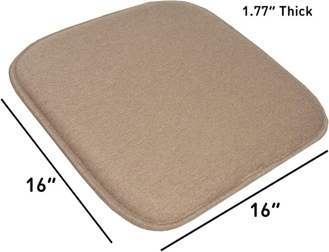 Sweet Home Collection Chair Cushion Memory Foam Pads Honeycomb Pattern Slip Non - Image 4