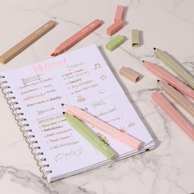 Mr. Pen- Aesthetic Highlighters No Bleed, 8 Pack, Boho Colors, Chisel Tip | - Image 8