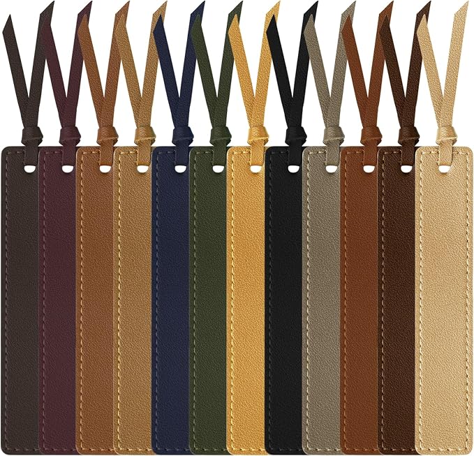 MIXVOVA 12 Pcs Leather Bookmark by MIXVOVA