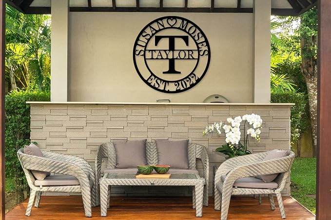 Last Name Sign Metal Letters Personalized Metal Sign Monogram Gifts - Image 3