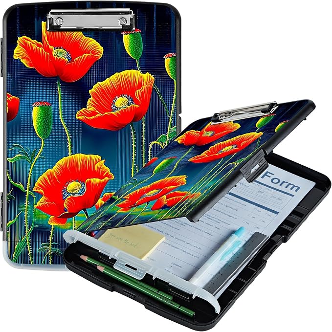 Artistic Red Flower A4 Clipboard by Unknown