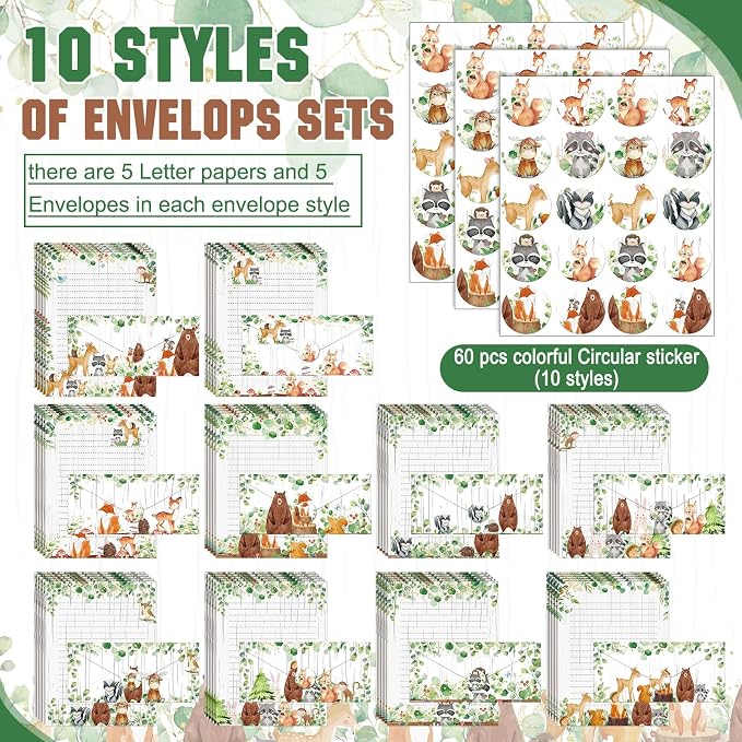 TaoBary 160 Pcs Stationery Paper Set 50 Double Sided Stationery Papers - Image 3