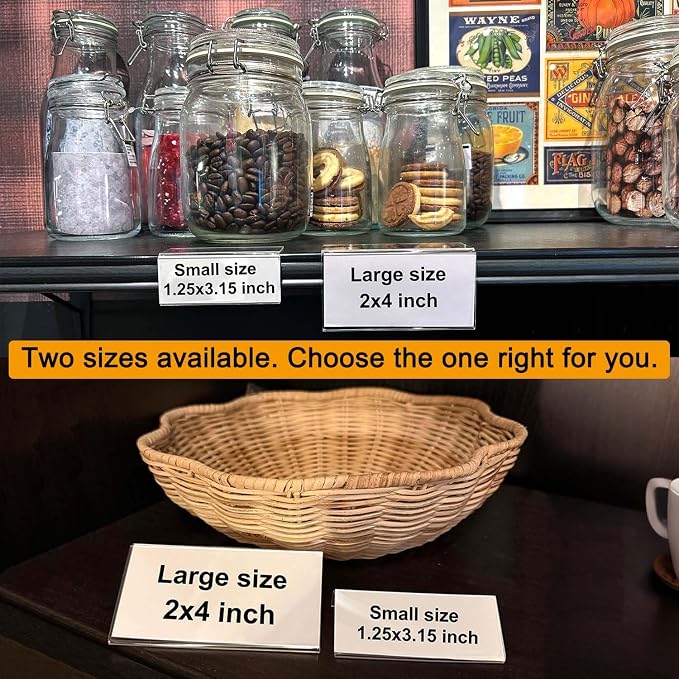 ChanQnTon Acrylic Shelf Labels, L-Shape Book Shelf Labels, Price Tags, Sign - Image 8