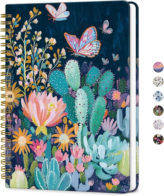 ZOTIA Lined Spiral Journal for Women, A5 Pretty Hardcover Notebook for Work by Zotia