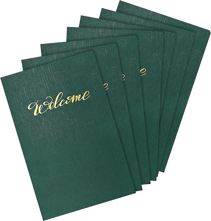 Affrolling 50 Pack 6 x 9 Inch Welcome Pocket Folders Church Visitor Welcome by Affrolling