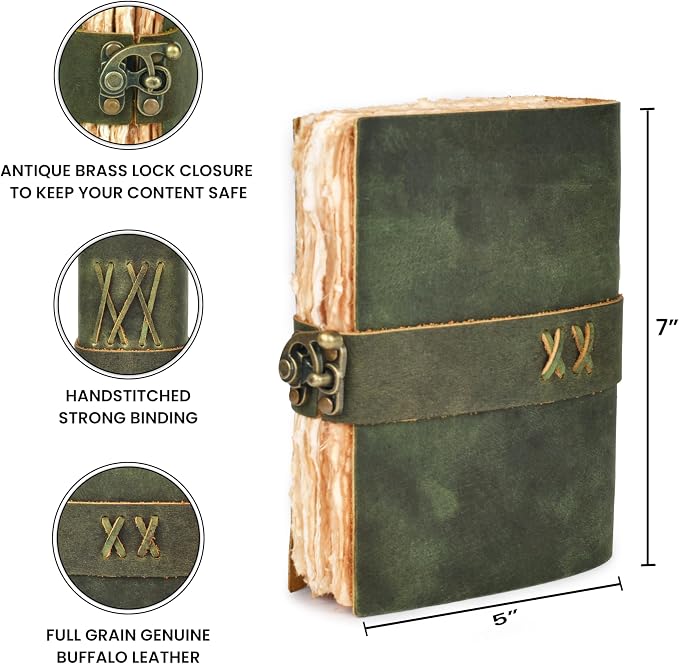 LEATHER VILLAGE Leather Bound Vintage Journal - Image 3