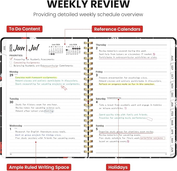 Planner 2026-2027, Monthly and Weekly Academic Planner July 2026 - Image 3