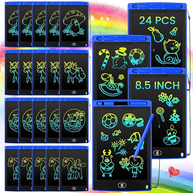 Zhehao 24 Pieces LCD Writing Tablet Doodle Board 8.5 Inch Colorful Reusable by Zhehao