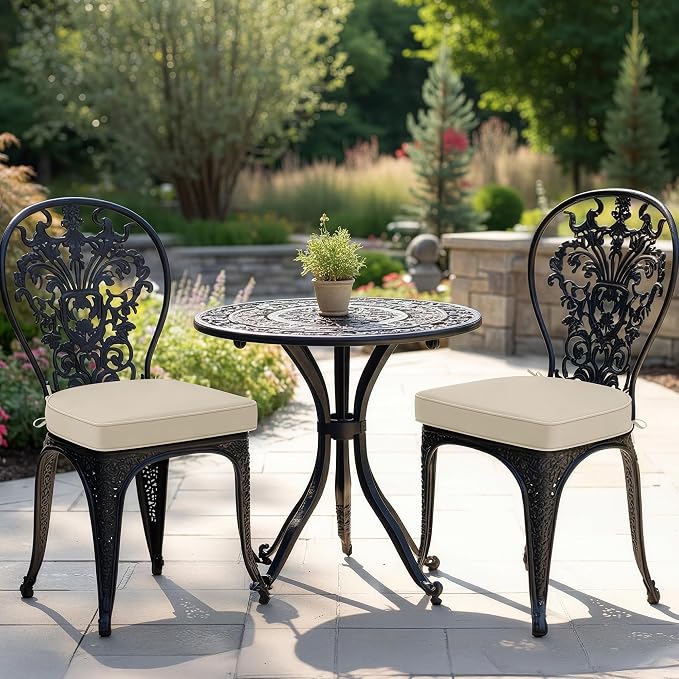 Outdoor Chair Cushions Set of 2: Waterproof & Fade Resistant Patio Furniture - Image 2