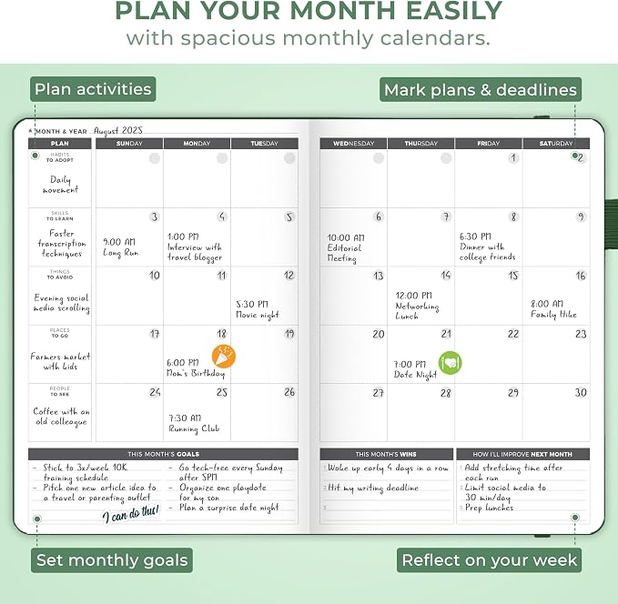Clever Fox Planner Large – Undated Weekly & Monthly Planner - Image 7