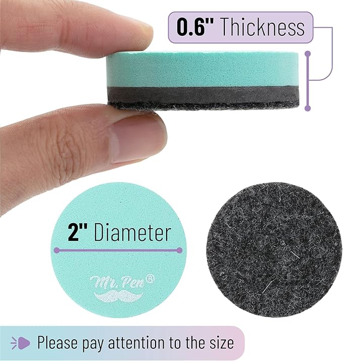 Mr. Pen- Round Magnetic Dry Erase Erasers, 24 Pack | Colorful Small Magnetic - Image 3