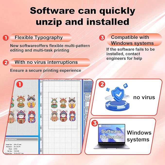 MZK A3 Plus DTF Printer XP600 Doubled-Speed,13+" DTF Film,Built-in Holiday Automatic Timed Cleaning Printhead,LED Multi-Function Fouch Screen,Film Cutter,White Ink Circulation,Gift Ink 2 Year-DeskLoop Office