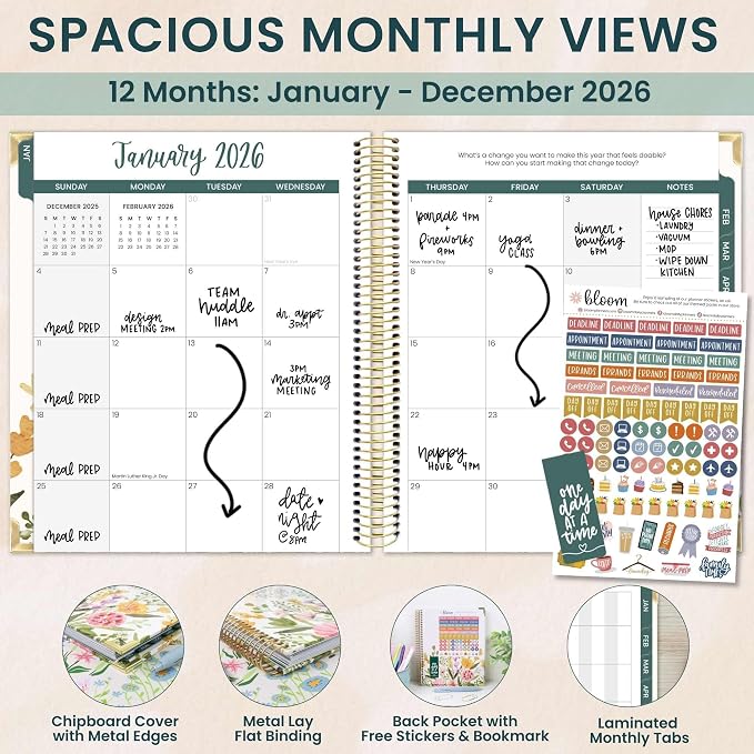 bloom daily planners 2026 Hardcover Calendar Year Goal & Vision Planner - Image 2