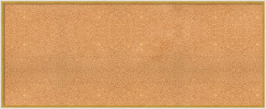Amanti Art Natural Cork Board for Wall, 25x61 Vision Board with White Frame, Oversize Corkboard Office Decor for Home Organization, Modern Corkboard Pinboard to Display Items for Home Organization in-DeskLoop Office