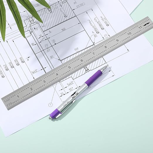Mr. Pen- Machinist Ruler, 12 Inch, Stainless Steel Imperial | Precision - Image 6