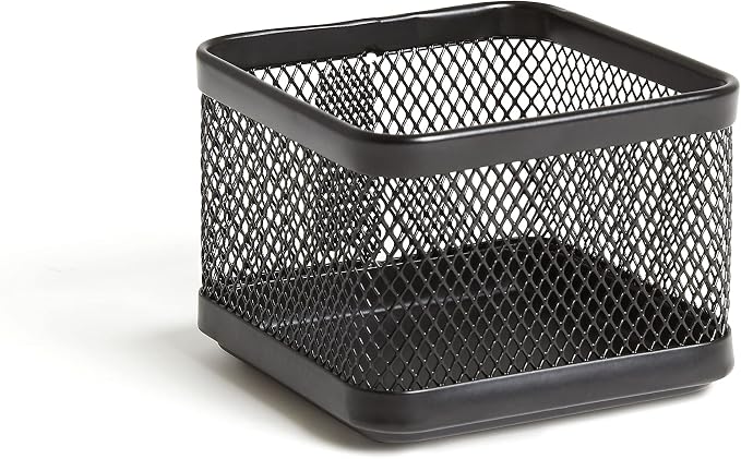 TRU RED Small Stackable Wire Mesh Accessory Holder, Matte Black – Desktop by TRURED