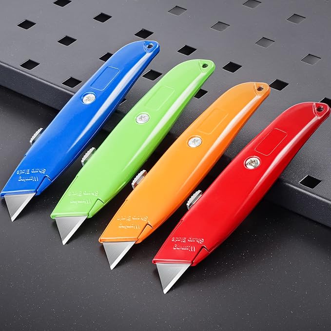 DIYSELF 8 Pack Box Cutters, Premium Utility Knife, Box Cutter Retractable Heavy - Image 2