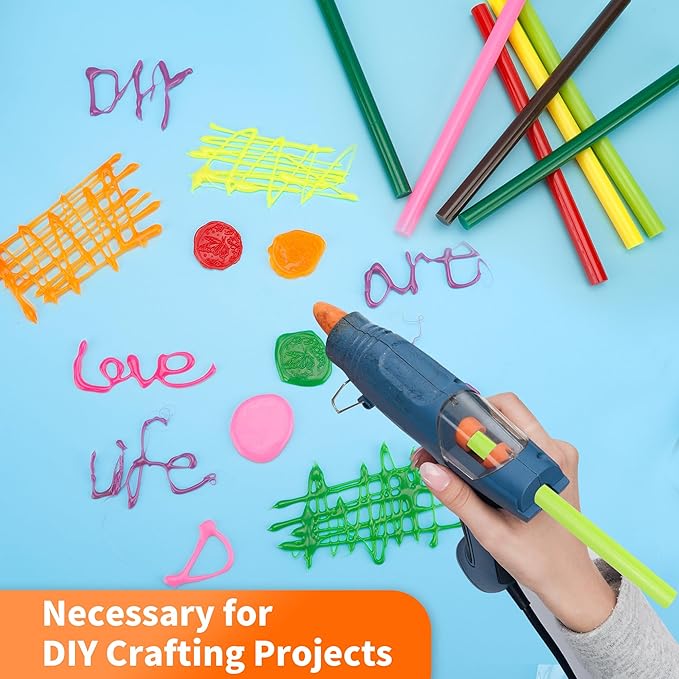 MATUFF Light Green hot Glue Sticks Full Size 0.43” Dia x 8” Long, 52 pcs Hot melt Adhesive Glue Sticks, All-Purpose Colored Glue Gun Sticks for Christmas Decoration Crafts Arts School Repair Bonding-DeskLoop Office